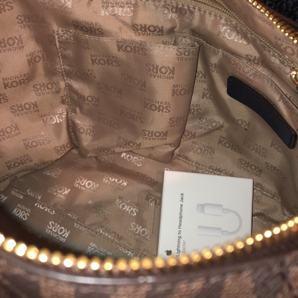 MICHAEL KORS BROWN & BLUE LEATHER  AUTHENTIC BAG - Picture 4 of 4